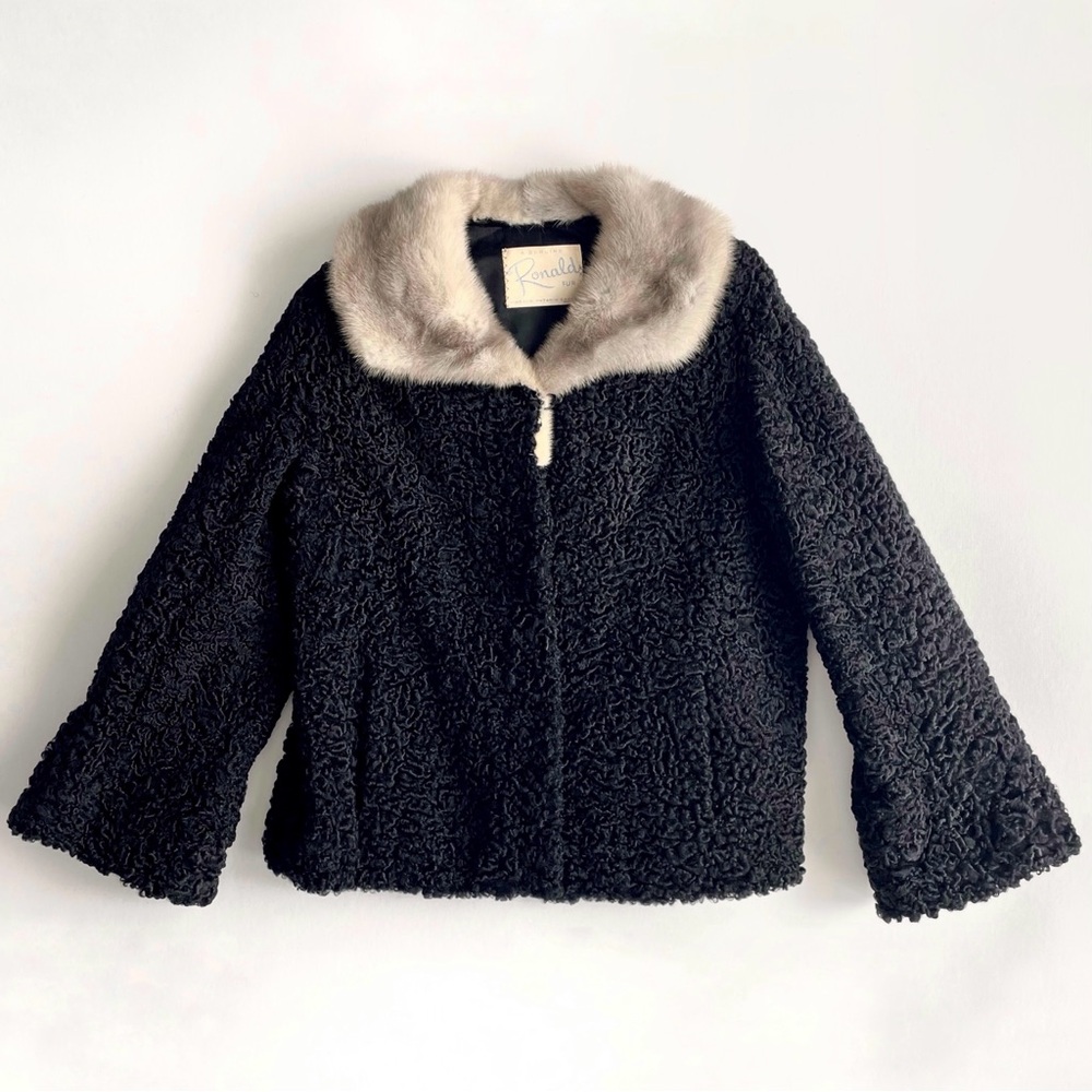 Vintage Ronald Fur Persian Lamb & Mink Fur Coat